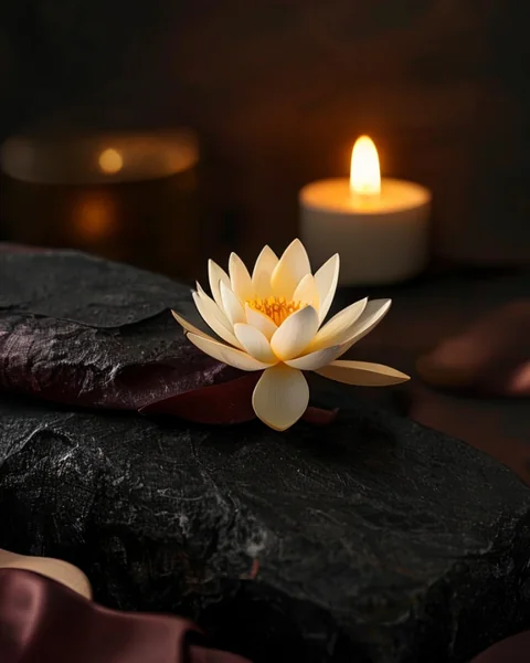Lotus candle and oils